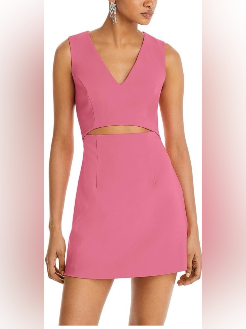 VICI Endless Rose V-Neck Mini Dress Hot Pink
